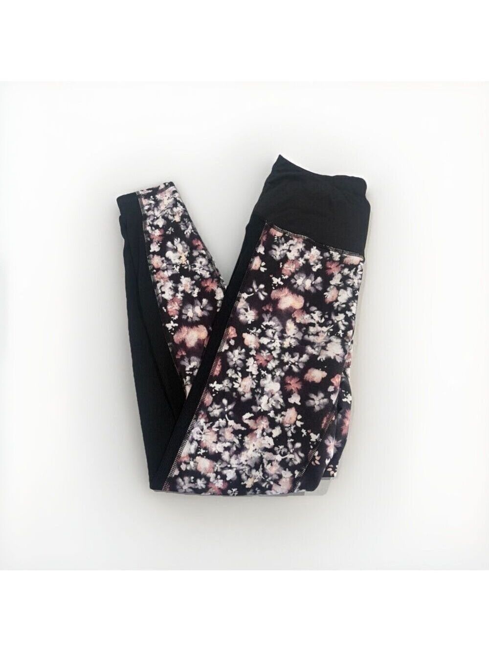 Splendid Floral Leggings Women's Medium Black White Yoga Pants